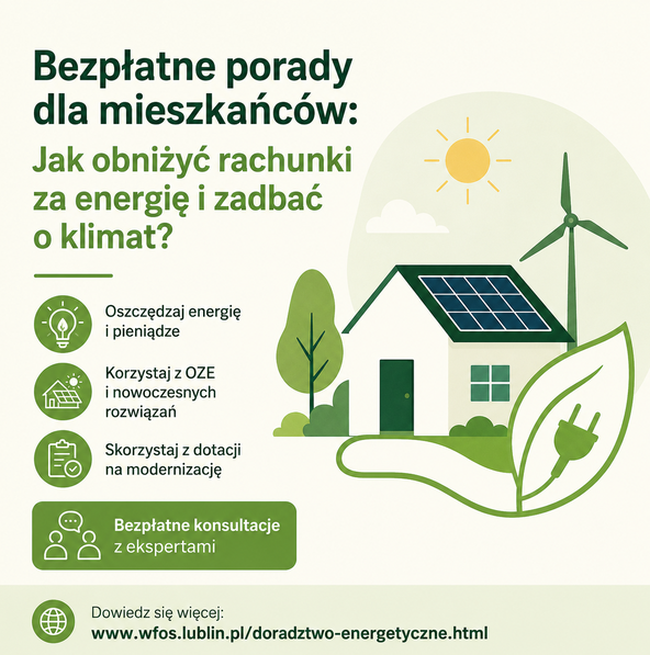 Miniaturka wpisu Bezpłatne porady dla mieszkańców: Jak obniżyć rachunki za energię i zadbać o klimat?